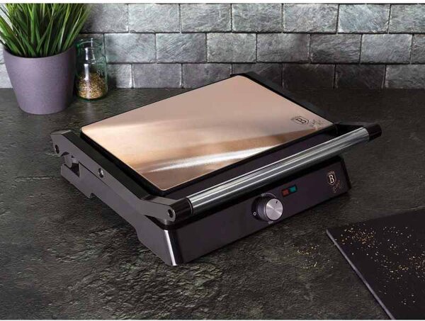 Kontaktní gril s nepřilnavým povrchem 2000 W Rosegold Metallic Line