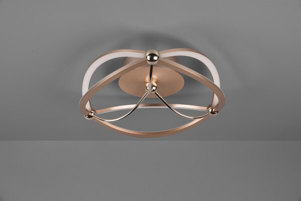 Trio 621210108 LED přisazené stropní svítidlo Charivari 1x20W | 2500lm | 3000K | IP20 - 3 fázové stmívání, mosaz