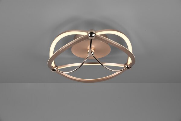 Trio 621210108 LED přisazené stropní svítidlo Charivari 1x20W | 2500lm | 3000K | IP20 - 3 fázové stmívání, mosaz