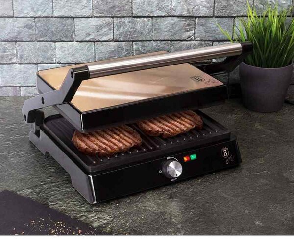 Kontaktní gril s nepřilnavým povrchem 2000 W Rosegold Metallic Line