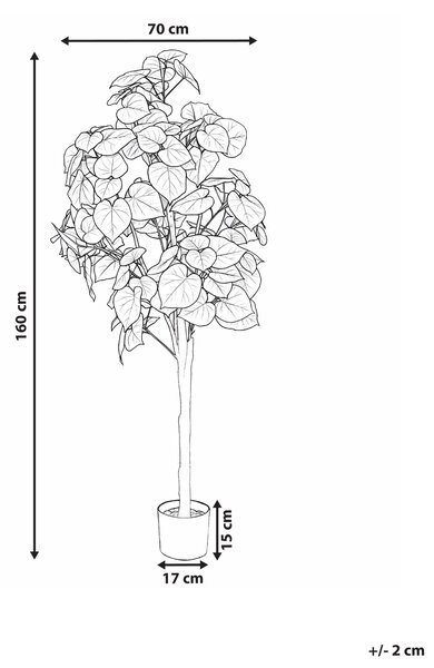 Umělá rostlina FICUS TREE 160 cm Zelená