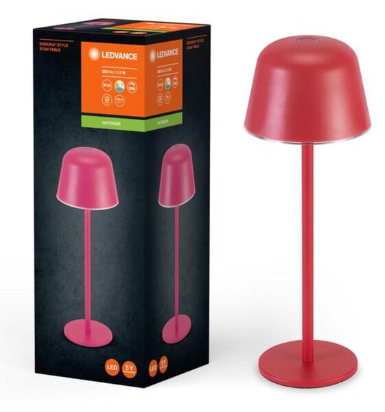 LEDVANCE LED venkovní stolní lampa Endura Style CCT USB magenta 4099854185380