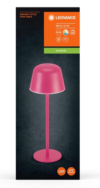 LEDVANCE LED venkovní stolní lampa Endura Style CCT USB magenta 4099854185380