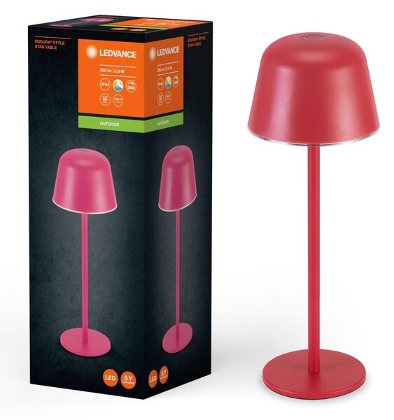 LEDVANCE LED venkovní stolní lampa Endura Style CCT USB magenta 4099854185380