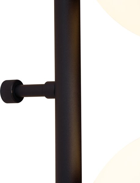 Designová nástěnná lampa černá s matným sklem 3-světla - Vertical