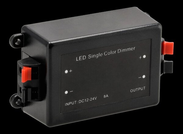 Stmívač LED ovladače pro pásky 12V 24V MONO regulátor s dálkovým ovládáním 8A 96W