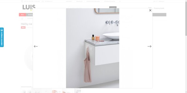 Brabantia Háčky na ručníky, 2ks, bílá