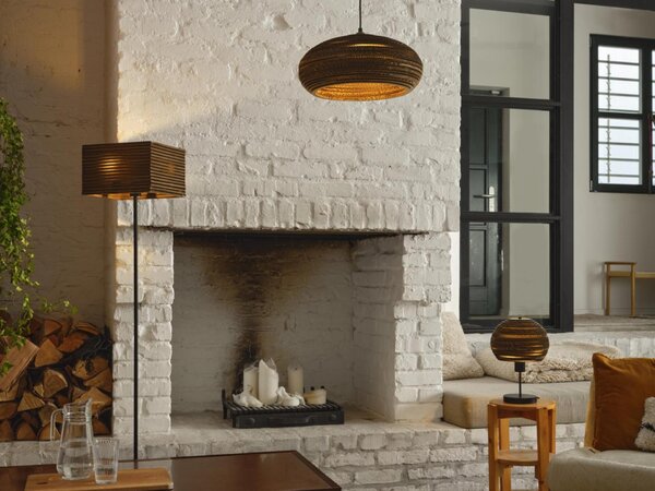 LEDVANCE stolní lampa Cardboard Ball E27 hnědá 4058075837140