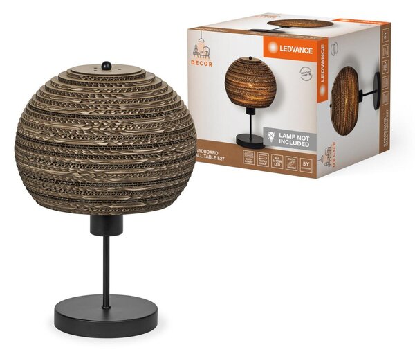 LEDVANCE stolní lampa Cardboard Ball E27 hnědá 4058075837140