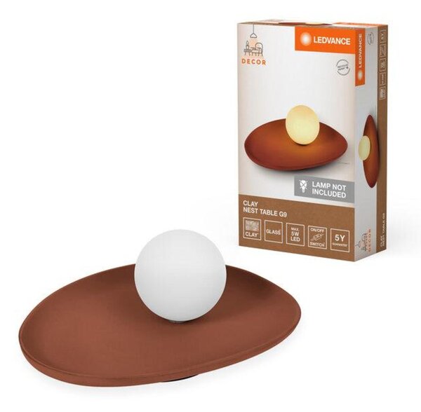 LEDVANCE stolní lampa Clay Nest 1xG9 hnědá 4058075841123