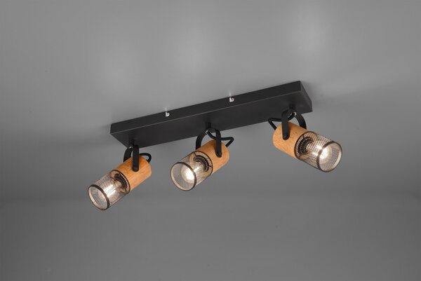 Trio 804300332 přisazené stropní bodové svítidlo Tosh 3x40W | E14 | IP20 - černá s hnědou