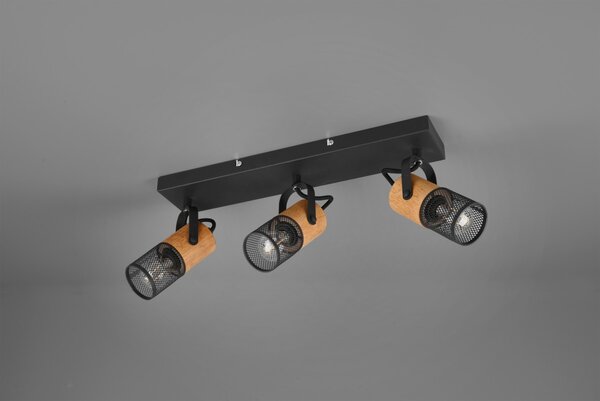 Trio 804300332 přisazené stropní bodové svítidlo Tosh 3x40W | E14 | IP20 - černá s hnědou