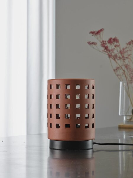 LEDVANCE stolní lampa Clay Windows 1xE27 hnědá 4058075841024