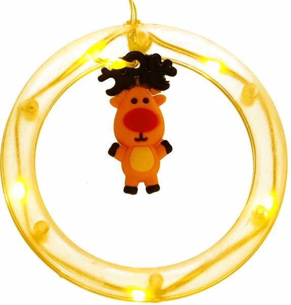 LED světelný závěs kroužky - 3x0,8m, 110LED, 8 funkcí, USB, IP44, teplá bílá