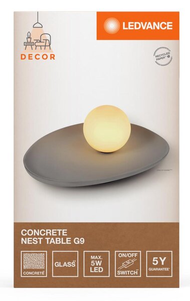 LEDVANCE stolní lampa Concrete Nest 1xG9 šedá 4058075841208