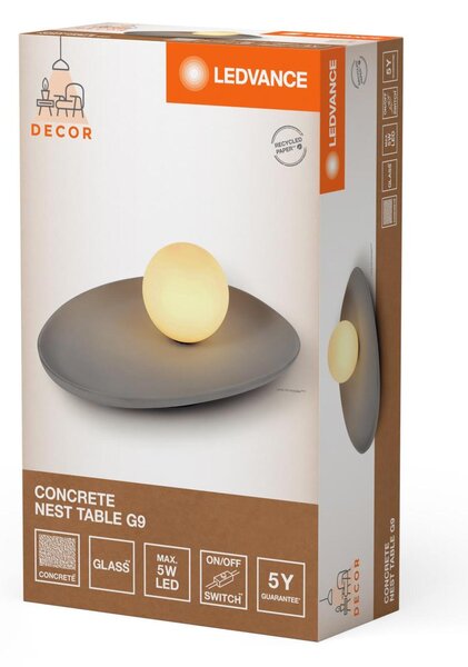 LEDVANCE stolní lampa Concrete Nest 1xG9 šedá 4058075841208