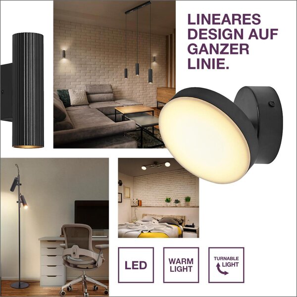 LEDVANCE stolní lampa Drums GU10 černá 4058075838543