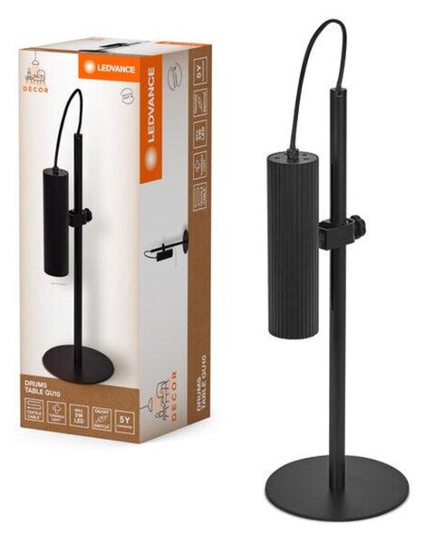 LEDVANCE stolní lampa Drums GU10 černá 4058075838543