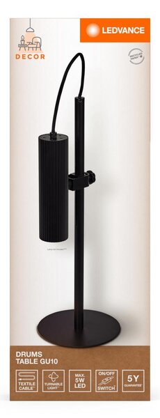 LEDVANCE stolní lampa Drums GU10 černá 4058075838543