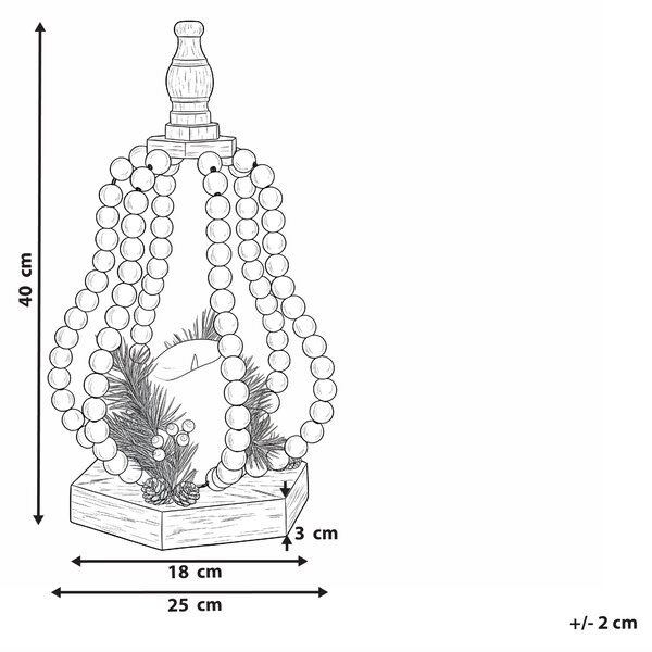 Vánoční dekorace LED PETRUMA 40 cm Světle hnědá