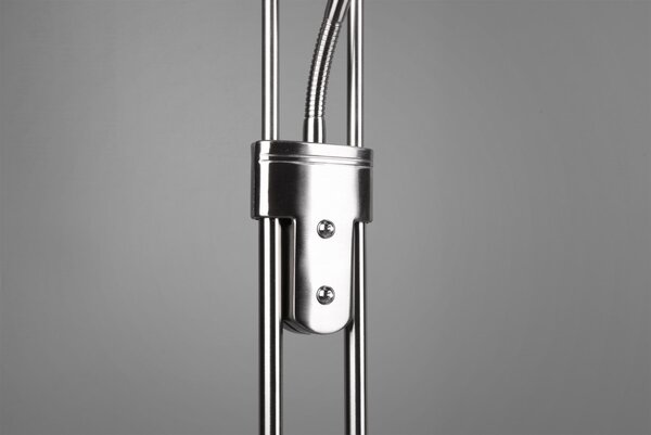 Trio R40073507 LED stojací svítidlo Orson 1x27W + 1x4,5W | 3150lm | 3000K | IP20 - stmívatelné, paměťová funkce, oddělené vypínače, nikl s alabastrem