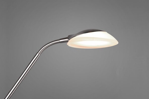 Trio R40073507 LED stojací svítidlo Orson 1x27W + 1x4,5W | 3150lm | 3000K | IP20 - stmívatelné, paměťová funkce, oddělené vypínače, nikl s alabastrem