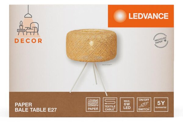 LEDVANCE stolní lampa Paper Bale 1xE27 béžová 4058075840904