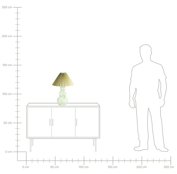 Stolní lampa SENGWA Sklo Zelená