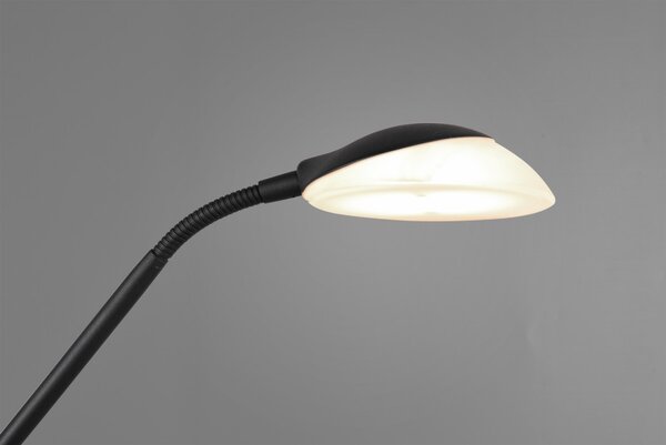 Trio R40073532 LED stojací svítidlo Orson 1x27W + 1x4,5W | 3150lm | 3000K | IP20 - stmívatelné, paměťová funkce, oddělené vypínače, černá s alabastrem