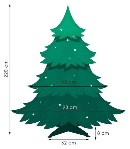 Vánoční stromek Borovice Slim diamantová 220 cm
