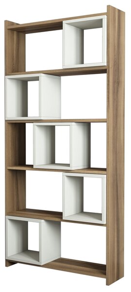 ASIR Knihovna BOX ořech krémová