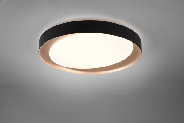 Trio R62712402 LED stropní svítidlo Zeta 1x24W | 2000lm | 2700-6500K | IP20 - stmívatelné, nastavení teploty osvětlení, dálkové ovládání, černá s bílou