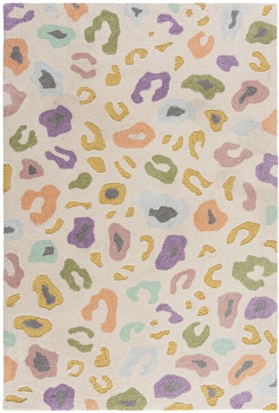Flair Rugs koberce Kusový koberec Zest Kids Leopard Brights Cream/Multi - 80x120 cm