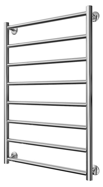 Koupelnový žebříkový radiátor INOX FLAT 163W/230V 77x53 cm nerez/lesklý chrom