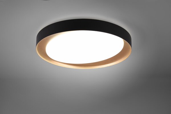 Trio R62712402 LED stropní svítidlo Zeta 1x24W | 2000lm | 2700-6500K | IP20 - stmívatelné, nastavení teploty osvětlení, dálkové ovládání, černá s bílou