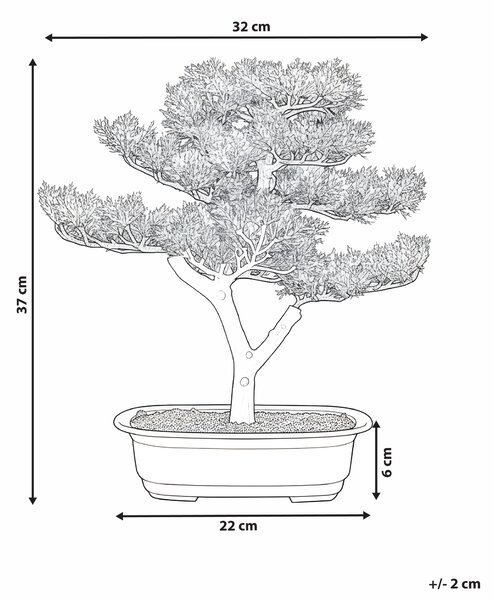 Umělá rostlina PINE 37 cm Zelená