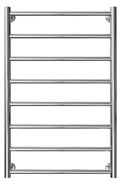 Koupelnový žebříkový radiátor INOX FLAT 163W/230V 77x53 cm nerez/lesklý chrom