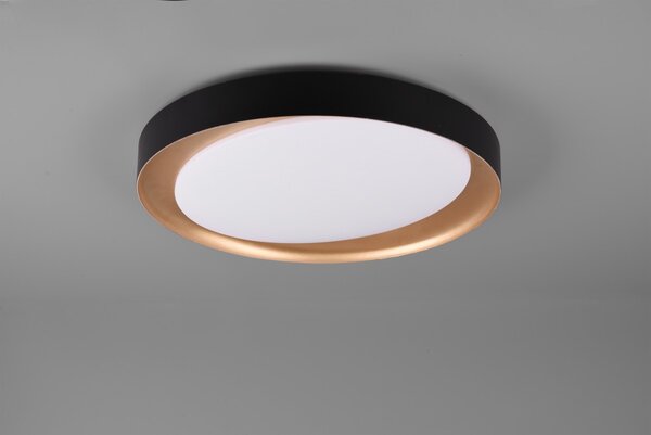 Trio R62712402 LED stropní svítidlo Zeta 1x24W | 2000lm | 2700-6500K | IP20 - stmívatelné, nastavení teploty osvětlení, dálkové ovládání, černá s bílou