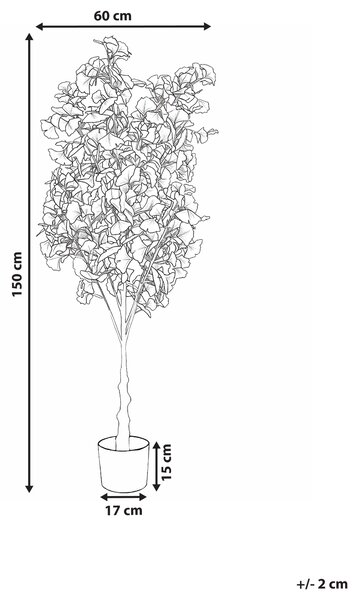 Umělá rostlina GINKGO TREE 150 cm Zelená