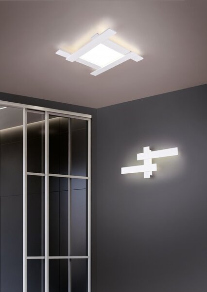 Trio 675510531 LED přisazené stropní a nástěnné svítidlo Belfast 4x3,5W + 1x18W | 3320lm | 4000K | IP20 - oddělené vypínače, nepřímé světlo, bílá