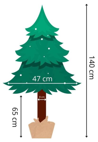 Vánoční stromek Borovice přírodní na kmínku 140 cm