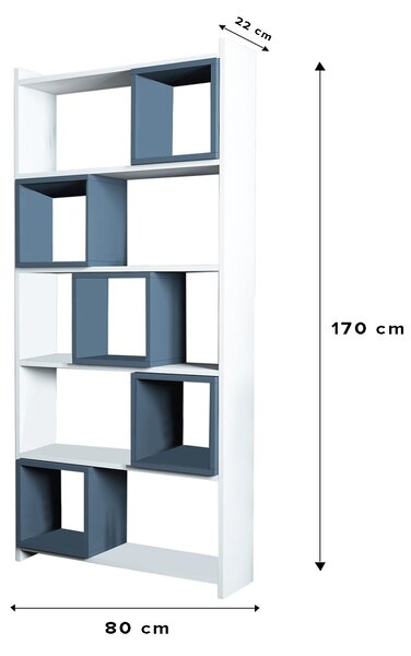 Regál Blanchet (Bílá + Modrá). Akce -25%