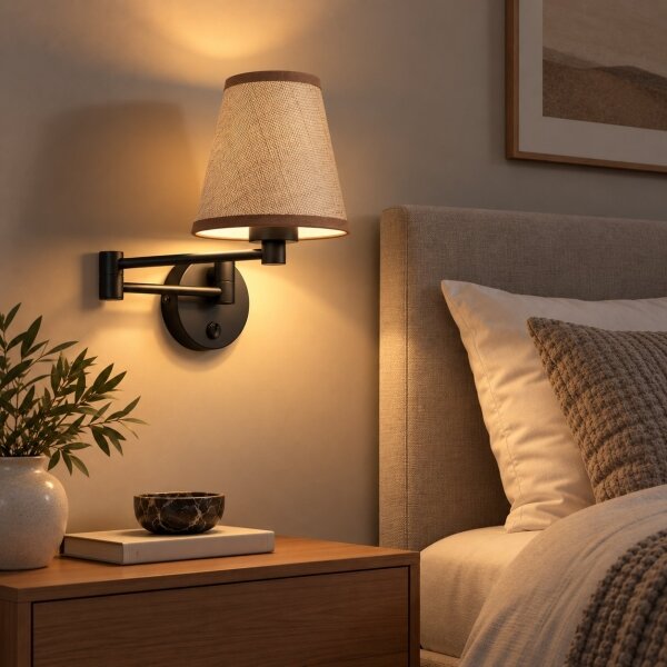 BRILAGI - Nástěnná lampa NUBILA 1xE27/15W/230V hnědá/černá