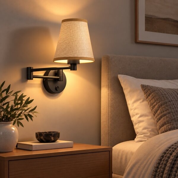 BRILAGI - Nástěnná lampa NUBILA 1xE27/15W/230V béžová/černá
