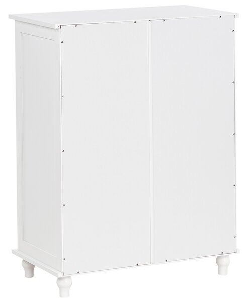Prosklená komoda CARLET 71 cm Bílá