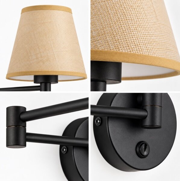 BRILAGI - Nástěnná lampa NUBILA 1xE27/15W/230V béžová/černá