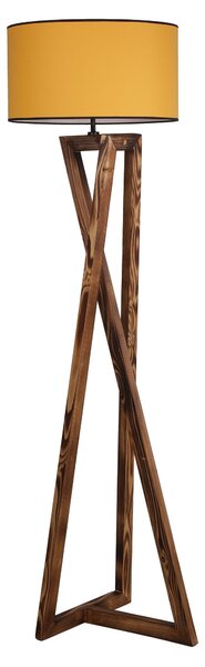 ASIR Stojací lampa MACKA hnědá hořčicová
