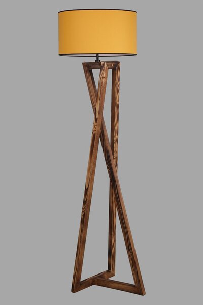 ASIR Stojací lampa MACKA hnědá hořčicová