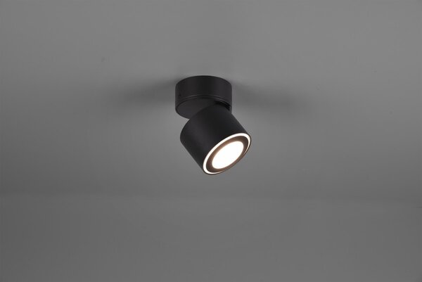 Trio 652910132 LED přisazené stropní bodové svítidlo Taurus 1x3,5W + 1x1,5W | 450lm | 3000K | IP20 - oddělené vypínače, černá