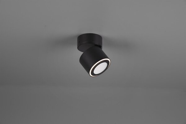 Trio 652910132 LED přisazené stropní bodové svítidlo Taurus 1x3,5W + 1x1,5W | 450lm | 3000K | IP20 - oddělené vypínače, černá